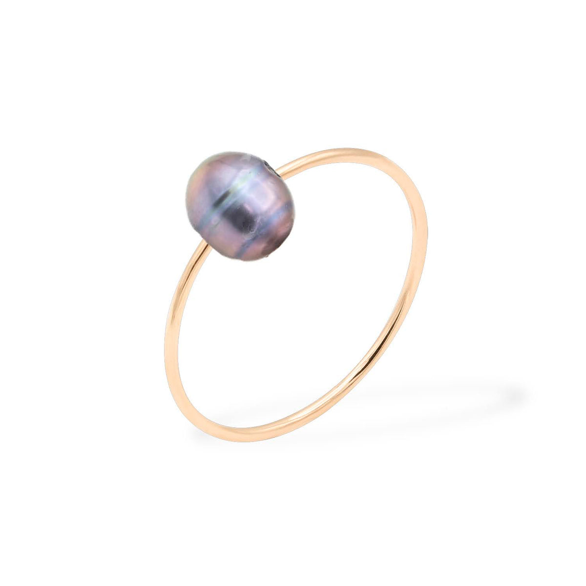 14K Rose Gold Pearl Ring