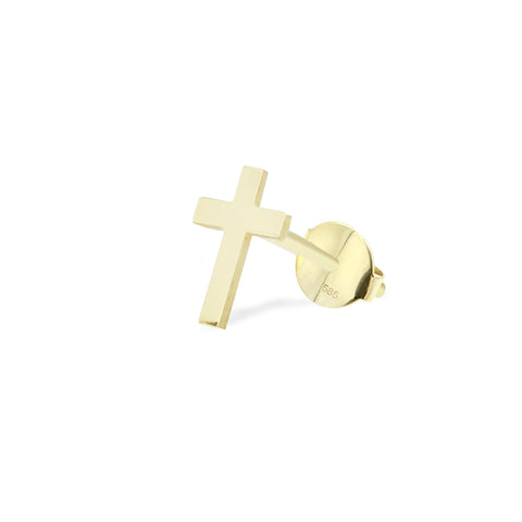 14k yellow gold Cross earrings