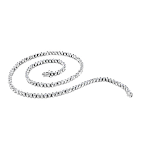 Tennis necklace with diamonds 2.90ct in 18K gold