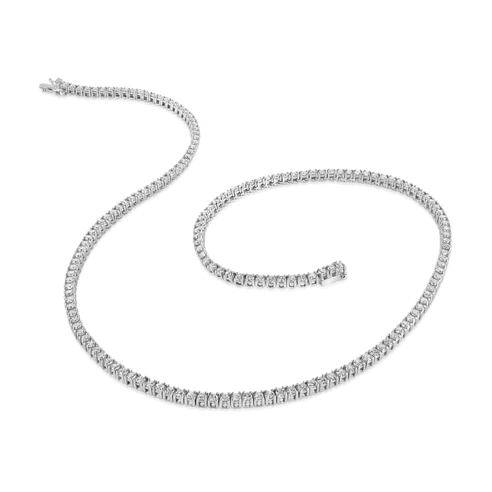 Tennis necklace with diamonds 2.90ct in 18K gold