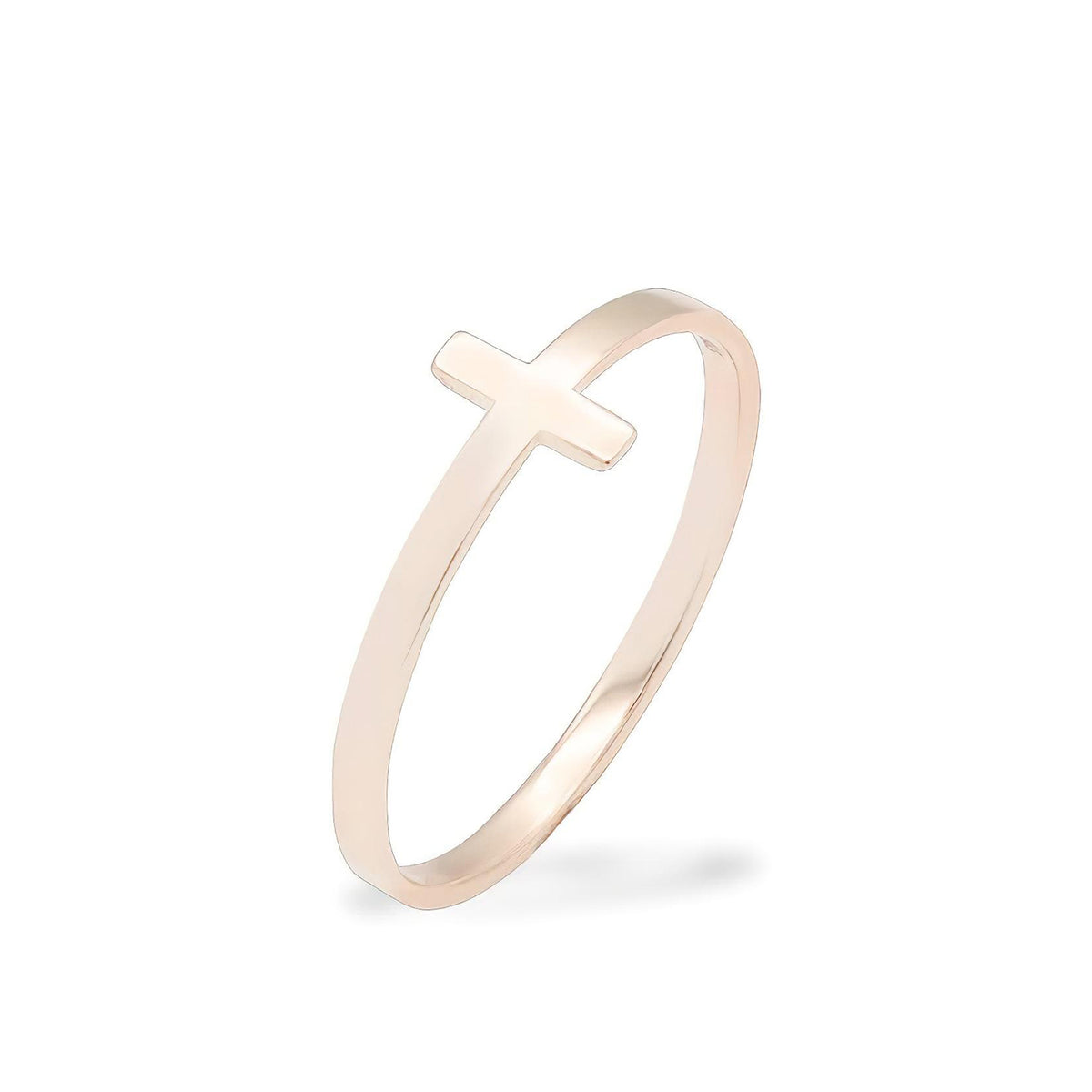 Inel Cruce aur roz 14K