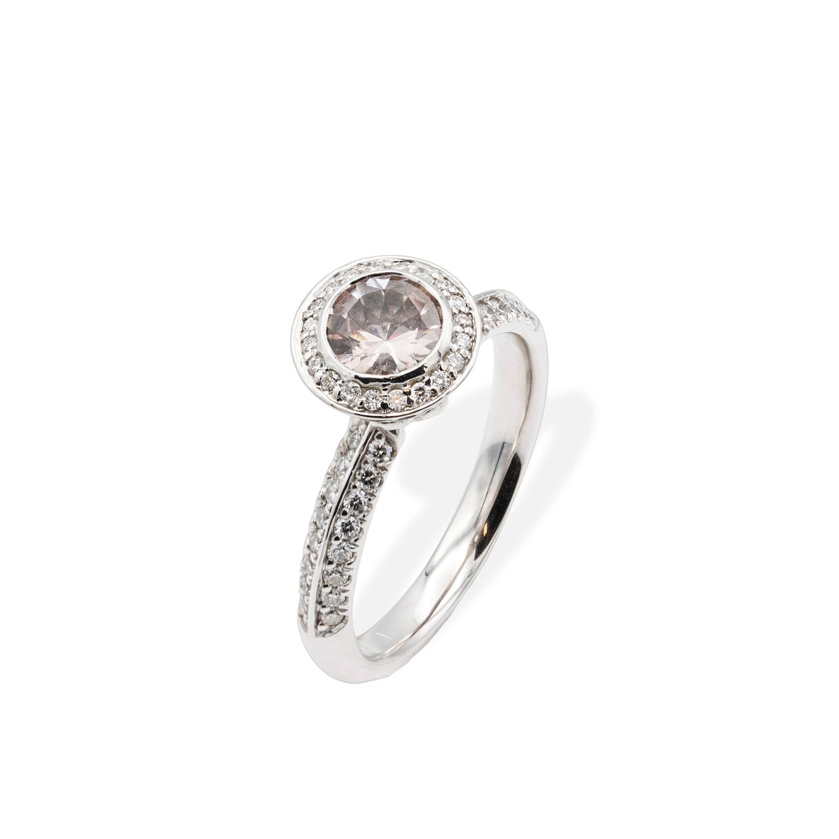 18K white gold engagement ring with 0.50ct diamonds