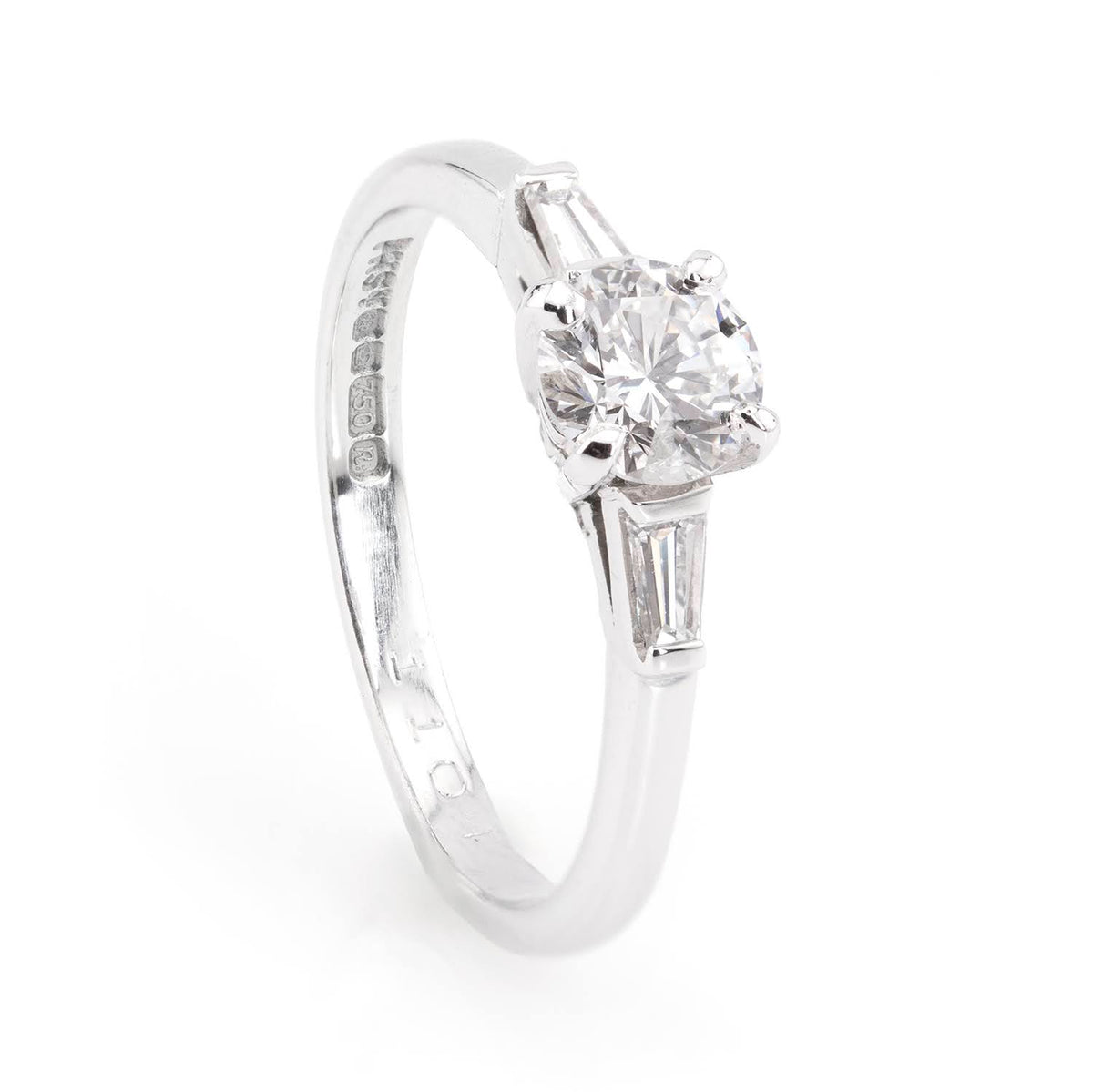 18K white gold engagement ring with 0.50ct diamonds