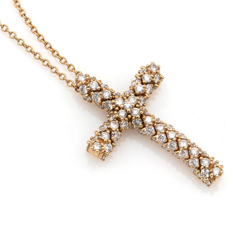 18k yellow gold 3D Star pendant chain with 1.25mm diamonds