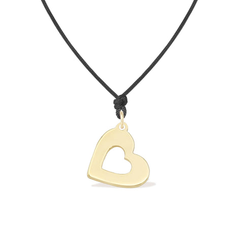 14K yellow gold Heart Outline pendant