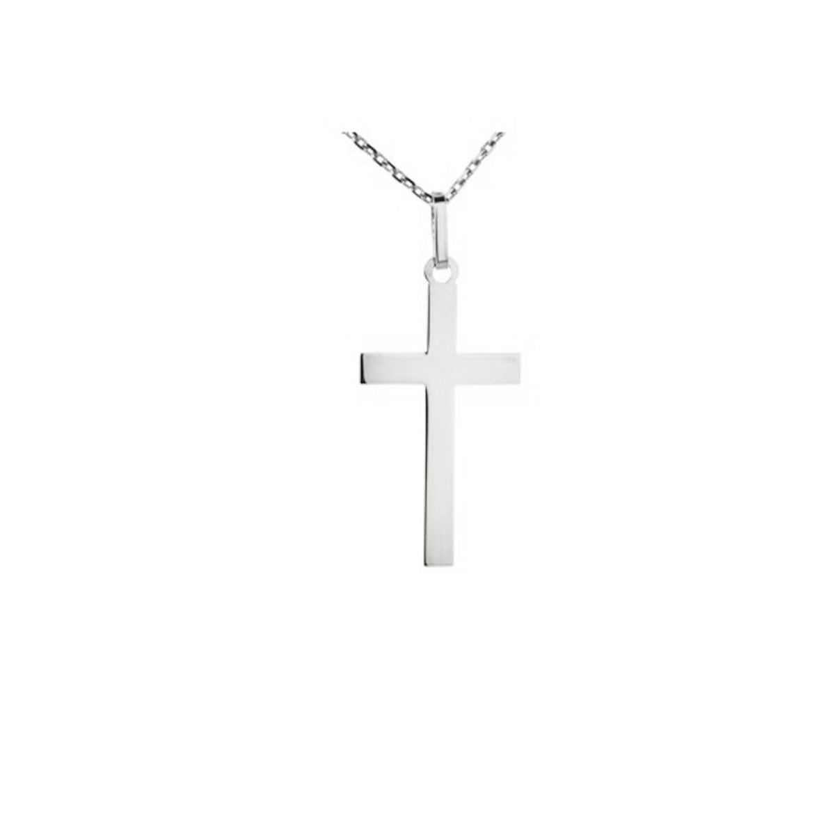 14K white gold Cross pendant