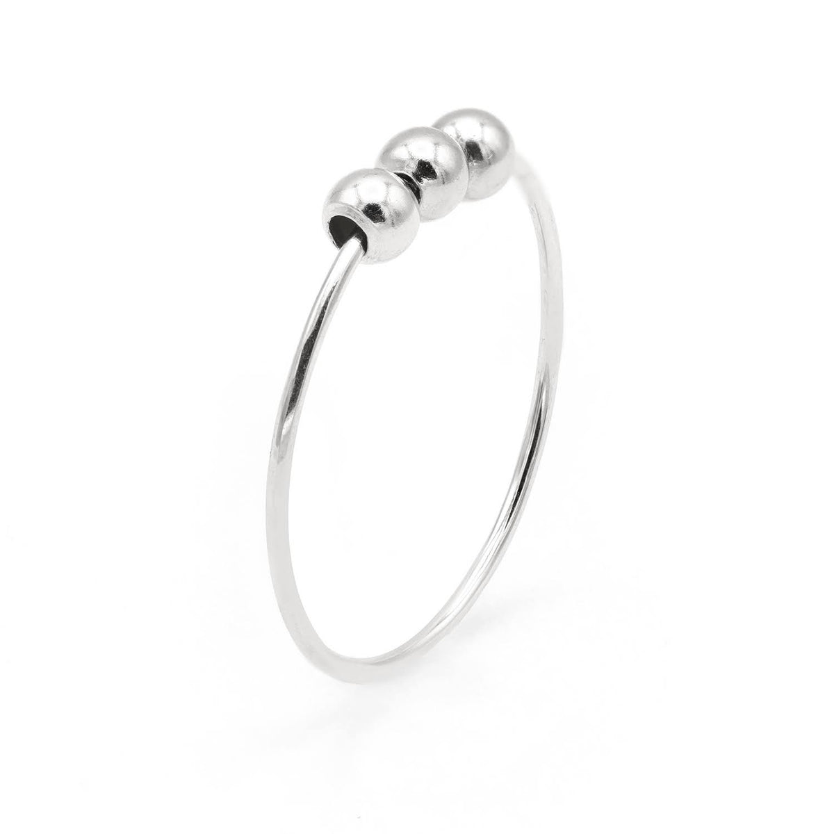 Ring 3 Balls 14K white gold