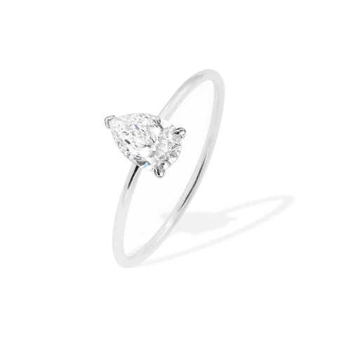 18K white gold engagement ring with 0.50ct diamonds