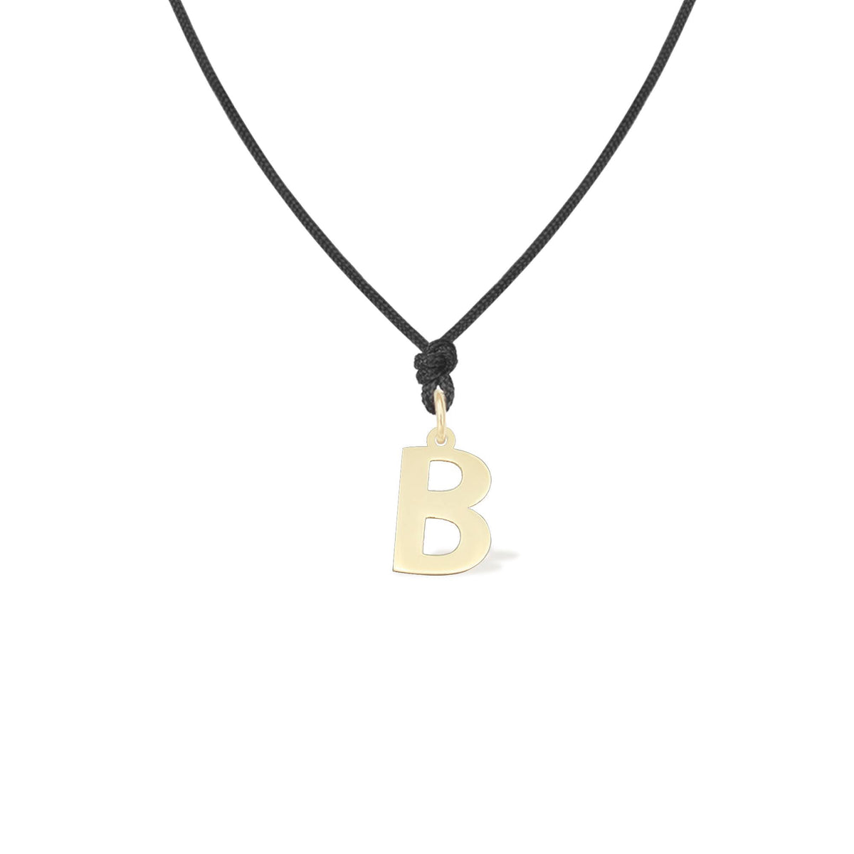 14K yellow gold Letter B pendant