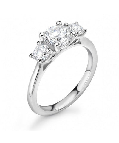 18K white gold engagement ring with 0.50ct diamonds