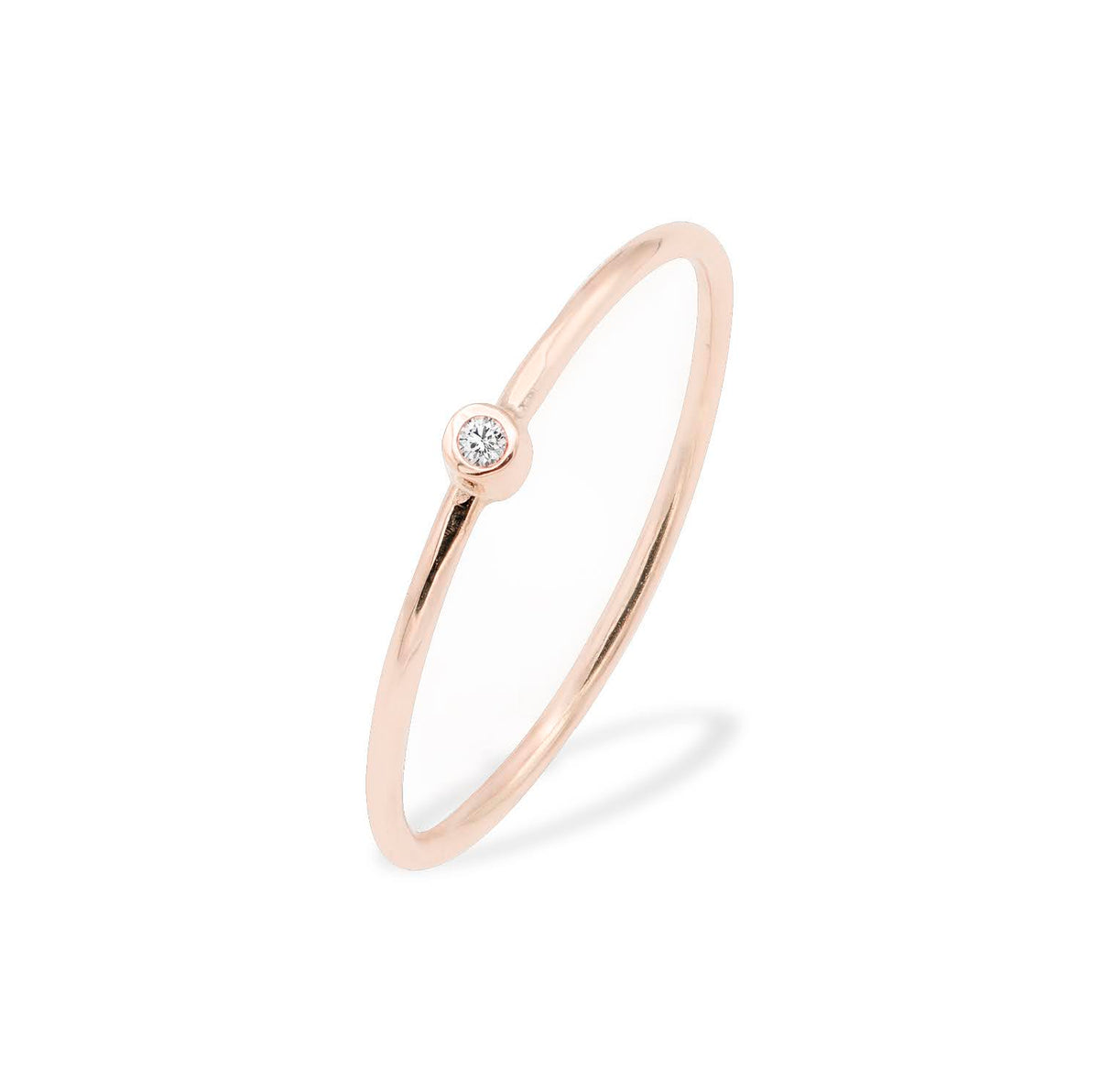 Bubbles ring with 14K rose gold zirconia